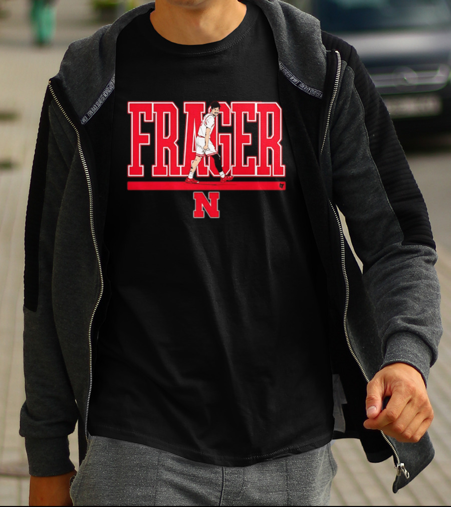 Nebraska Basketball Frager Pose N T-Shirt