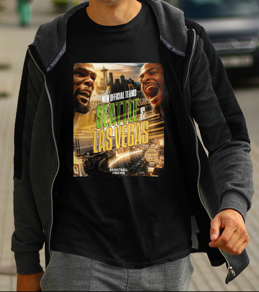 New Official Teams Seattle Las Vegas Basketball Forever 2026 T-Shirt