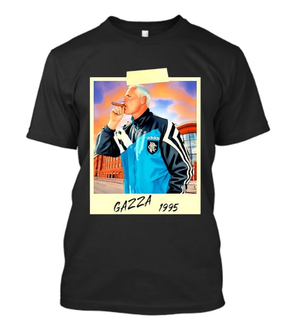 Paul Gascoigne Gazza 1995 Rangers Adidas Jacket T-Shirt