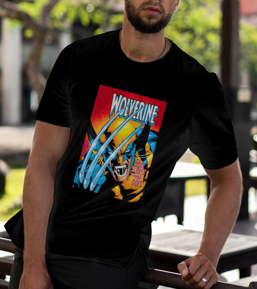 Wolverine Still The Best At What He Does Comic Style Claws Action T-Shirt