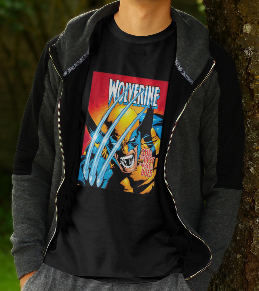Wolverine Still The Best At What He Does Comic Style Claws Action T-Shirt