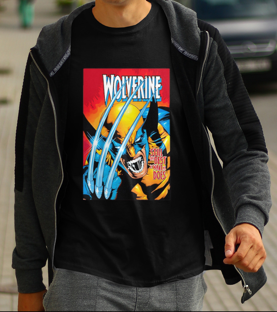 Wolverine Still The Best At What He Does Comic Style Claws Action T-Shirt