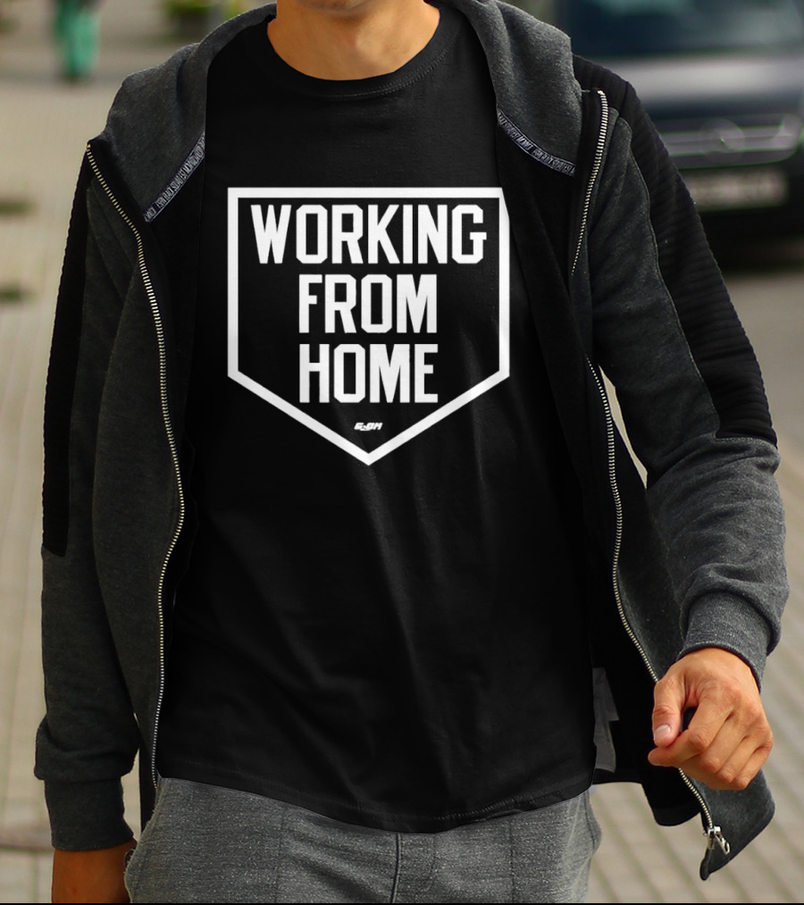 Working From Home Baseball Base T-Shirt