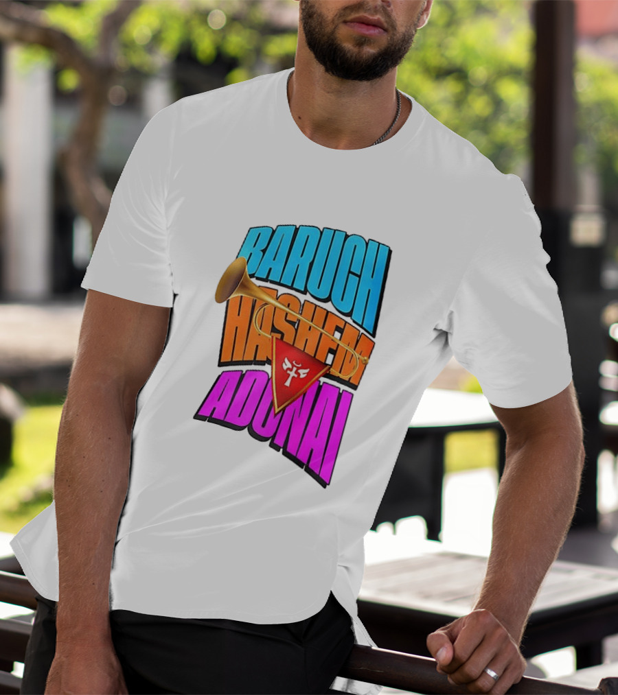 Baruch Hashem Adonai Trumpet T-Shirt