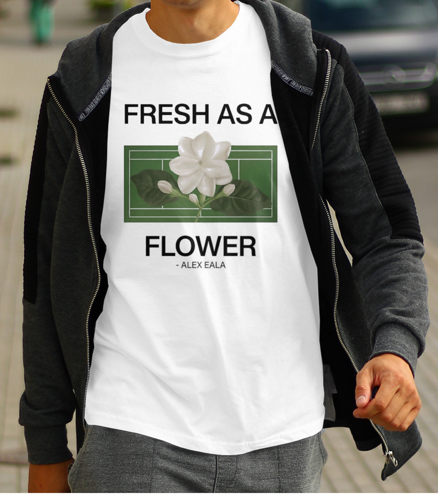 Fresh As A Flower Alex Eala Tennis Court Blossom T-Shirt