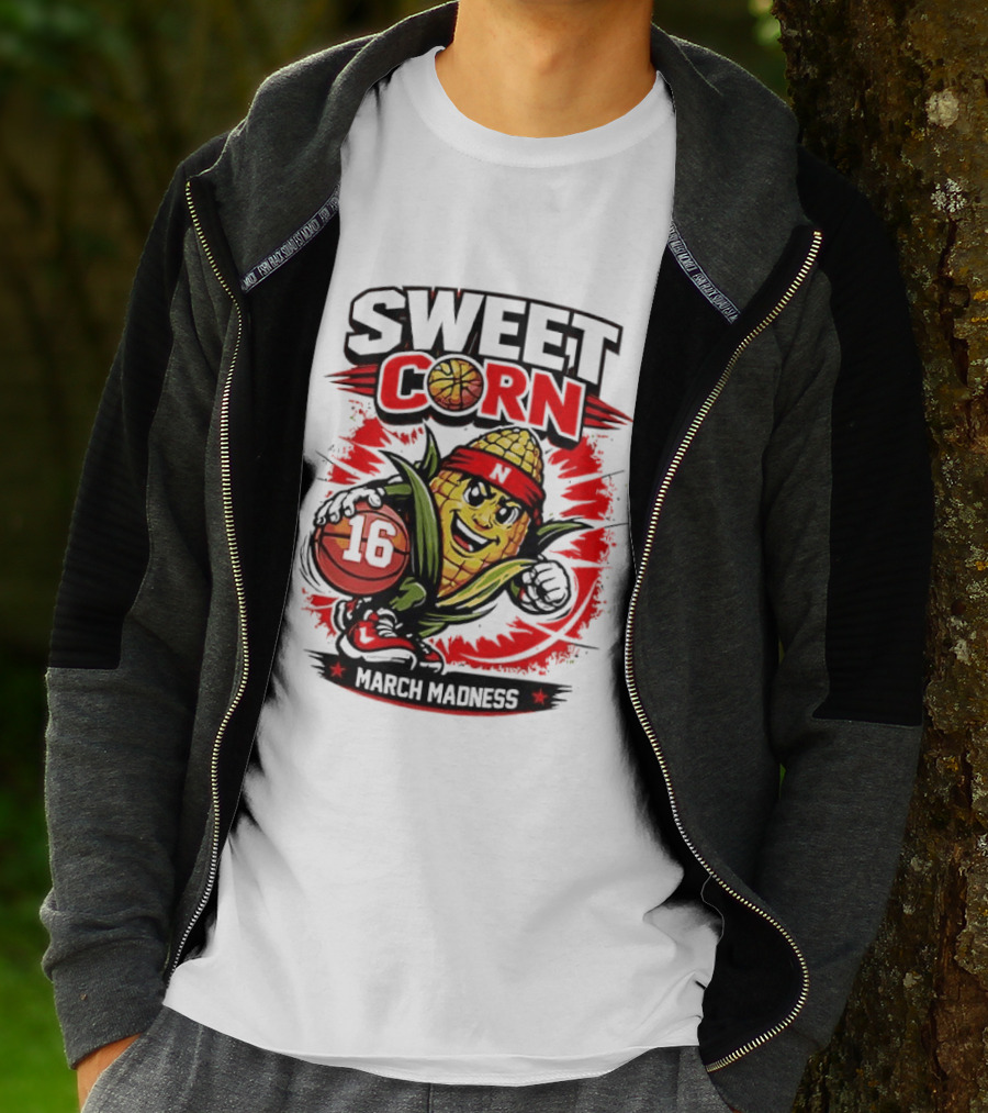 Nebraska Sweet Corn Basketball 16 March Madness T-Shirt