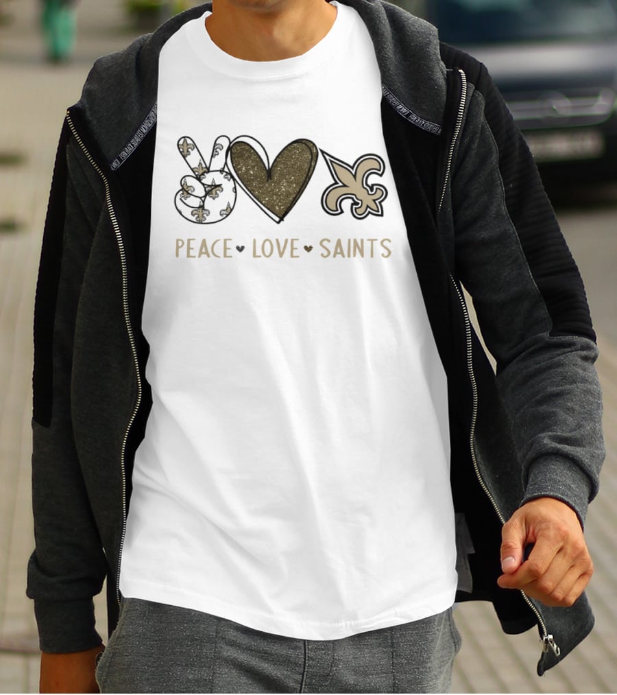 Peace Love New Orleans Saints Football 2026 T-Shirt