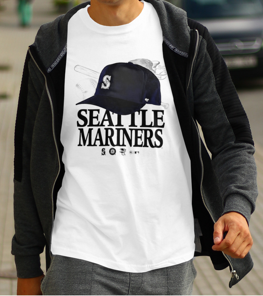 Seattle Mariners In The Paper Foundation Cap With Brushed Effect T-Shirt