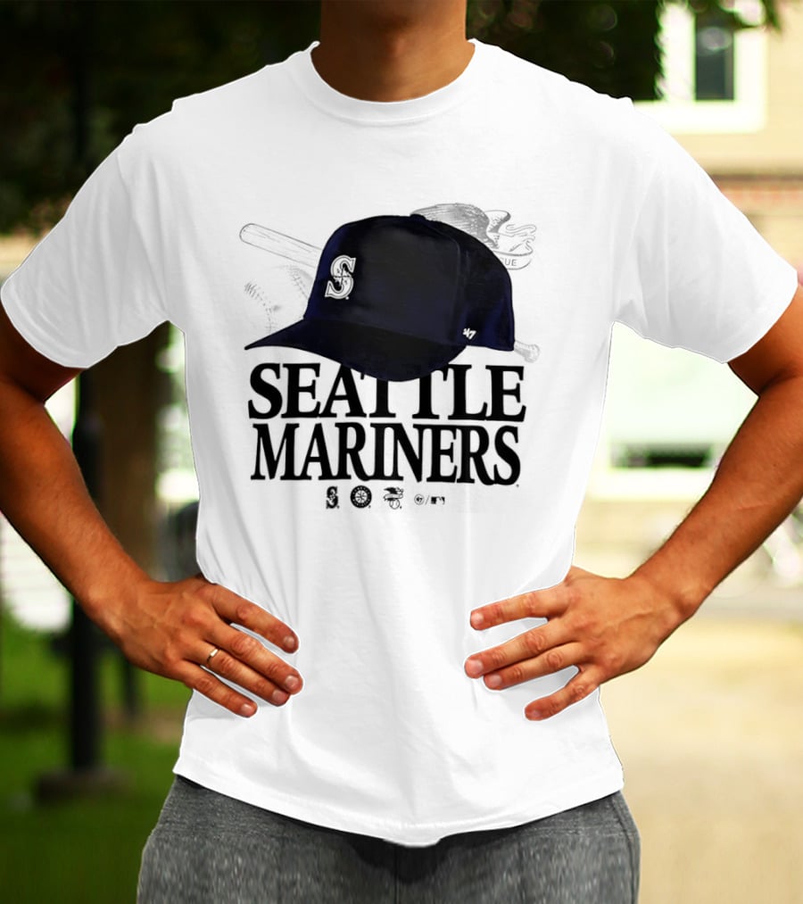 Seattle Mariners In The Paper Foundation Cap With Brushed Effect T-Shirt
