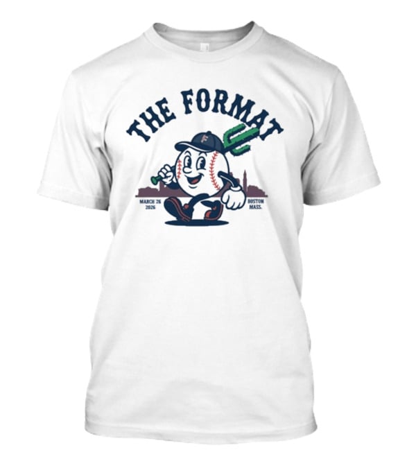 The Format Baseball Character Boston Roadrunner March 26 2026 Tour T-Shirt