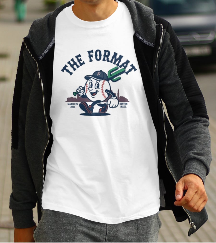 The Format Baseball Character Boston Roadrunner March 26 2026 Tour T-Shirt