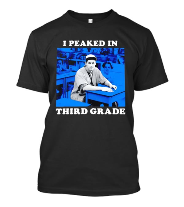 Adam Sandler I Peaked In Third Grade Billy Madison Movie Blue Classroom T-Shirt
