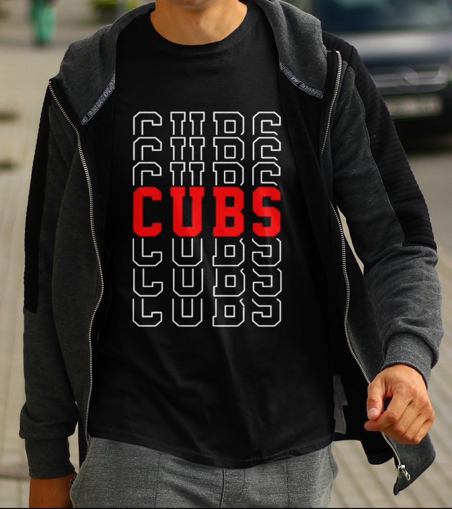 Cubs Repeat Chicago Cubs Text Block T-Shirt