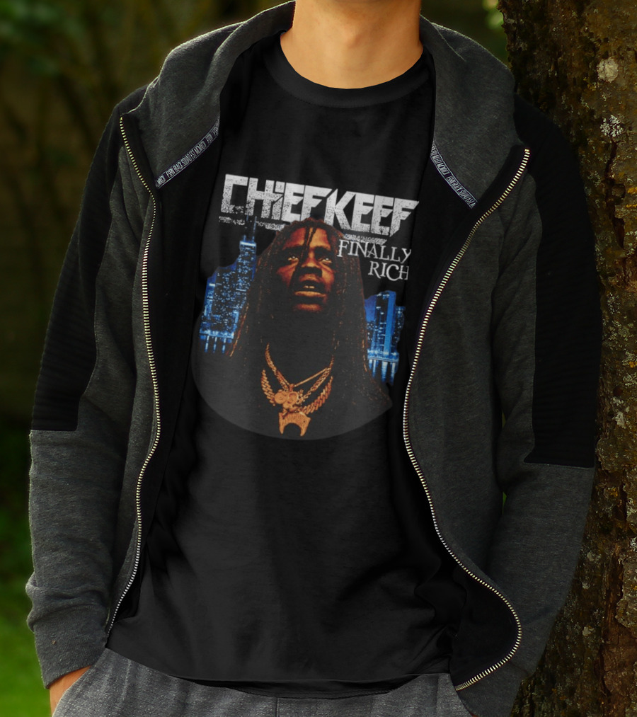 Chief Keef Finally Rich Skyline Chains T-Shirt