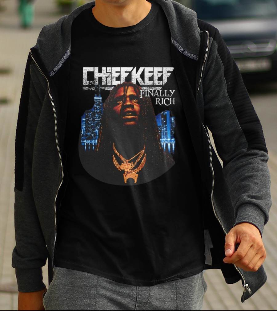 Chief Keef Finally Rich Skyline Chains T-Shirt
