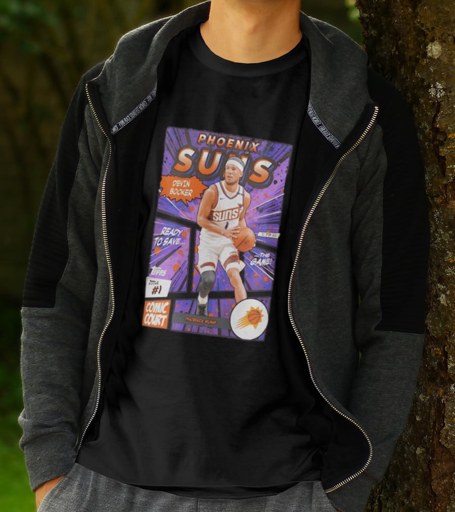 Phoenix Suns Devin Booker Comic Court Issue 1 T-Shirt
