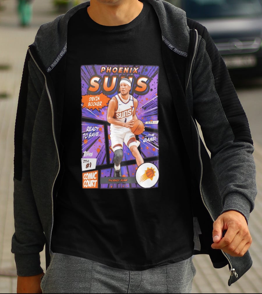 Phoenix Suns Devin Booker Comic Court Issue 1 T-Shirt