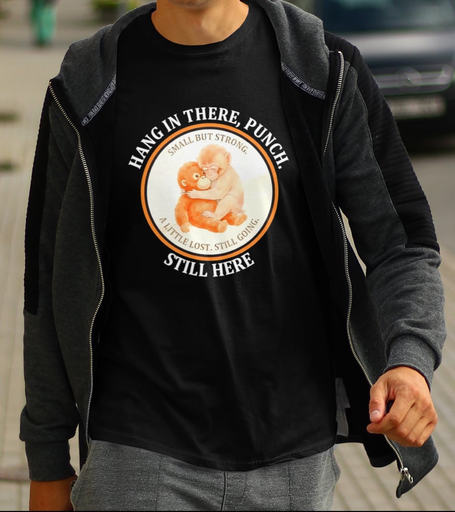 Hang In There Punch Small But Strong A Little Lost Still Going Still Here T-Shirt