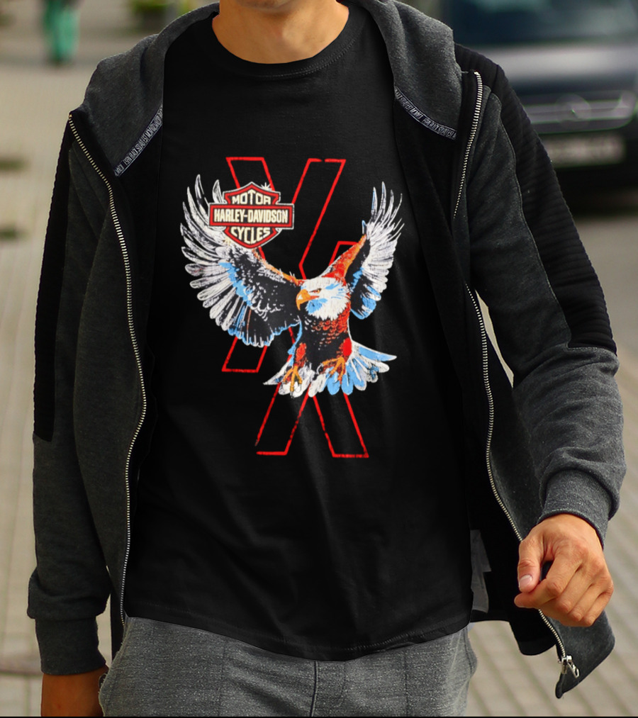 Machine Gun Kelly Harley Davidson X MGK Lost Americana Flying Eagle Cycles T-Shirt