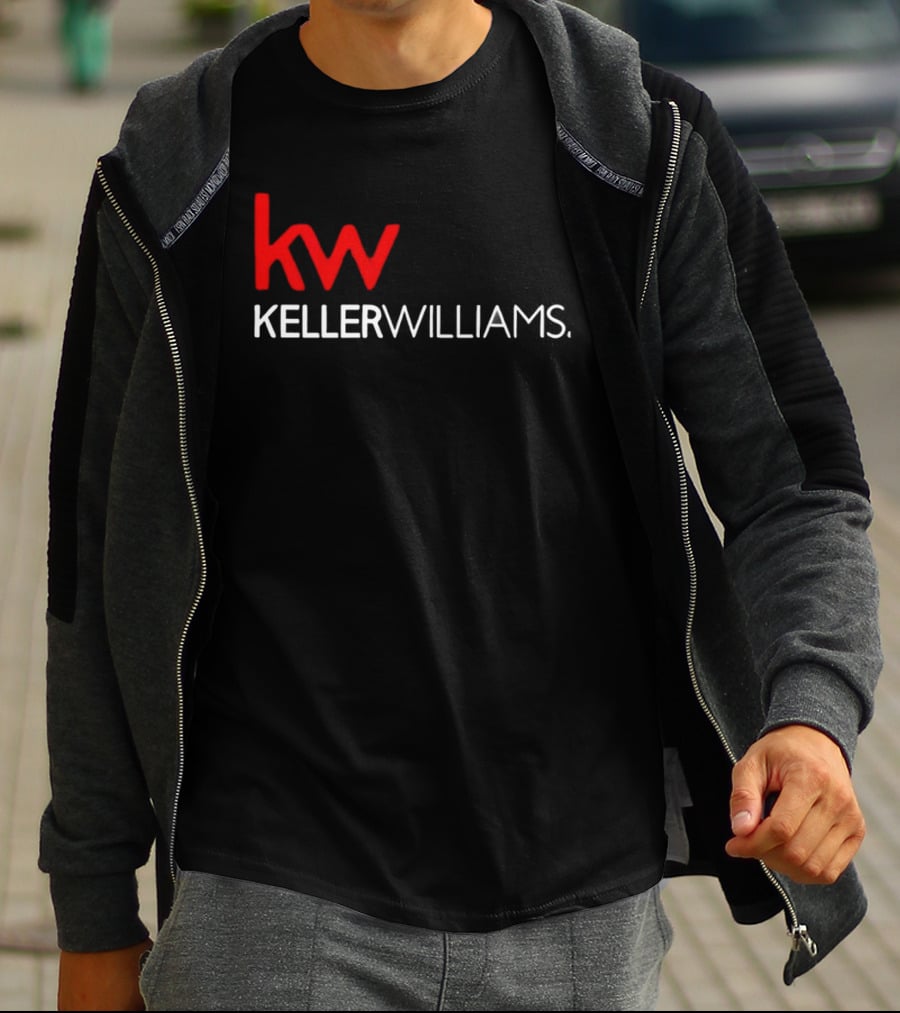 Keller Williams KW Full Mixed Red And White Vertical T-Shirt