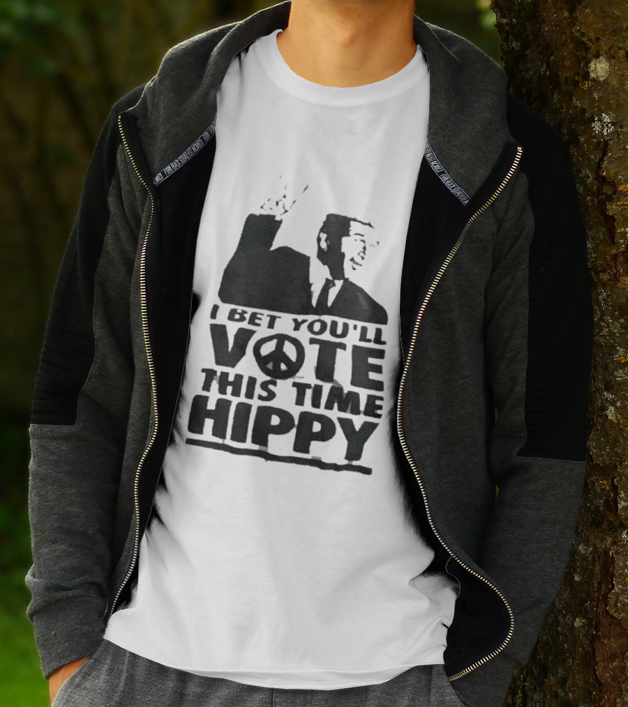 I Bet You'll Vote This Time Hippy Peace Sign T-Shirt