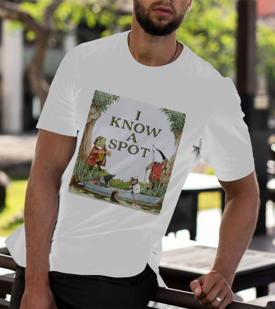 The Wind In The Willows Characters I Know A Spot Scene With Mole Water Rat Badger And Toad T-Shirt