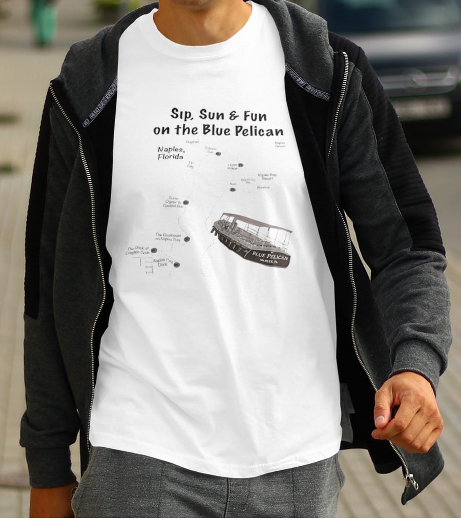 Sip Sun And Fun On The Blue Pelican Tropical Getaway Adventure T-Shirt