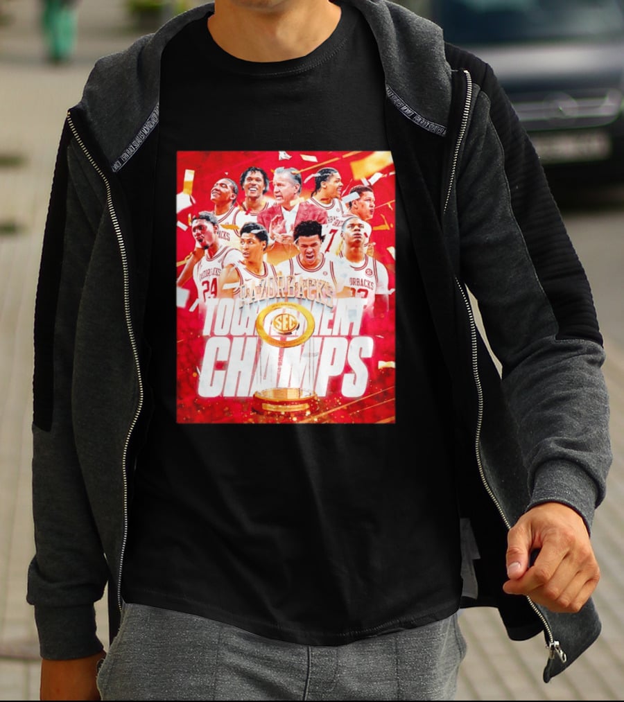 Arkansas Razorbacks SEC Tournament Champs Basketball T-Shirt