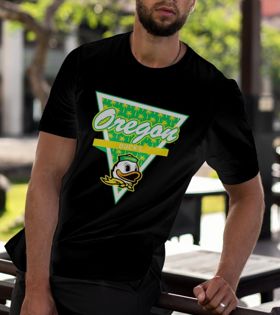 Oregon Ducks Palm Tree Triangle T-Shirt