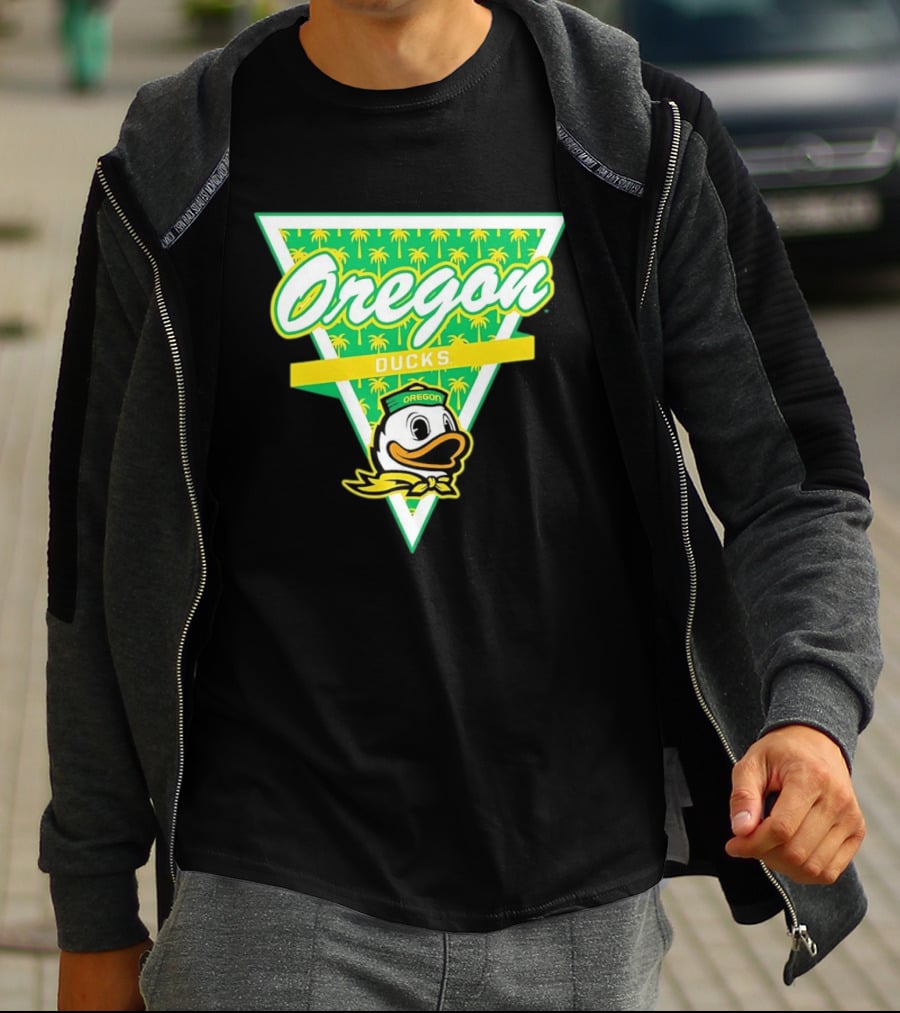 Oregon Ducks Palm Tree Triangle T-Shirt
