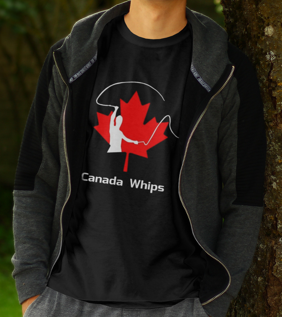 Canada Whips Maple Leaf Whip Cracking T-Shirt