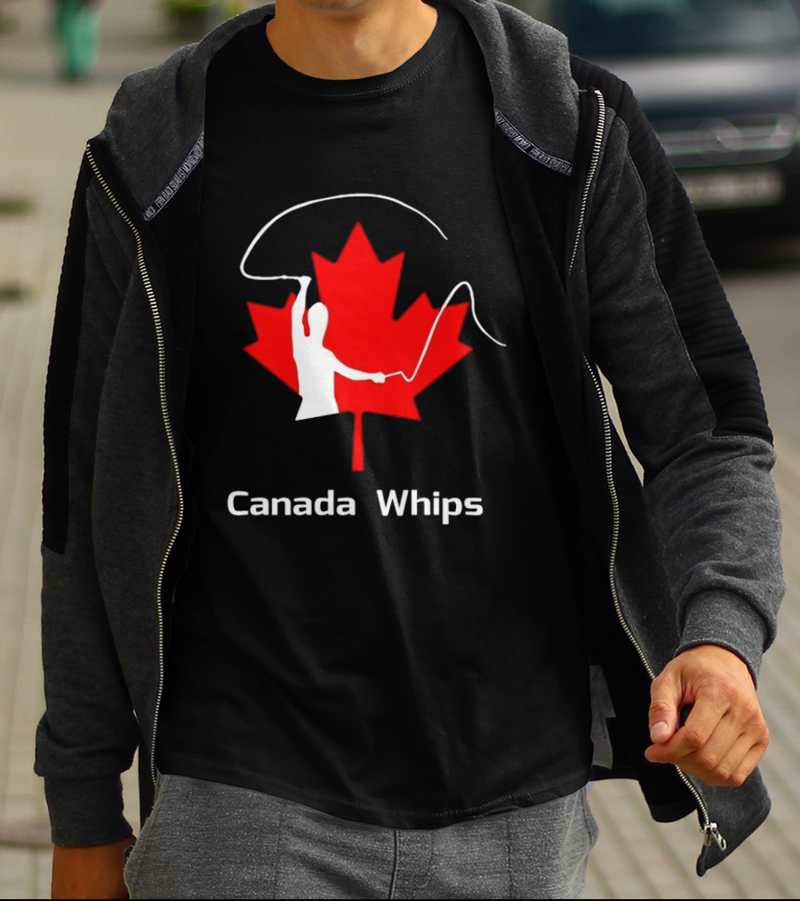 Canada Whips Maple Leaf Whip Cracking T-Shirt