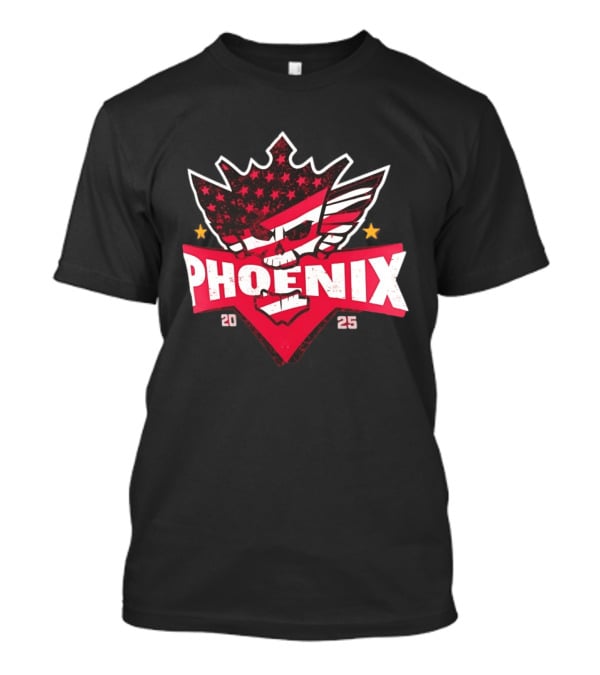 Cody Rhodes Phoenix Nightmare 2025 WWE Star Stripes Skull T-Shirt