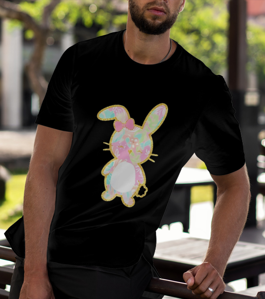 Palm Beach Pastel Preppy Bunny Easter Aesthetic T-Shirt