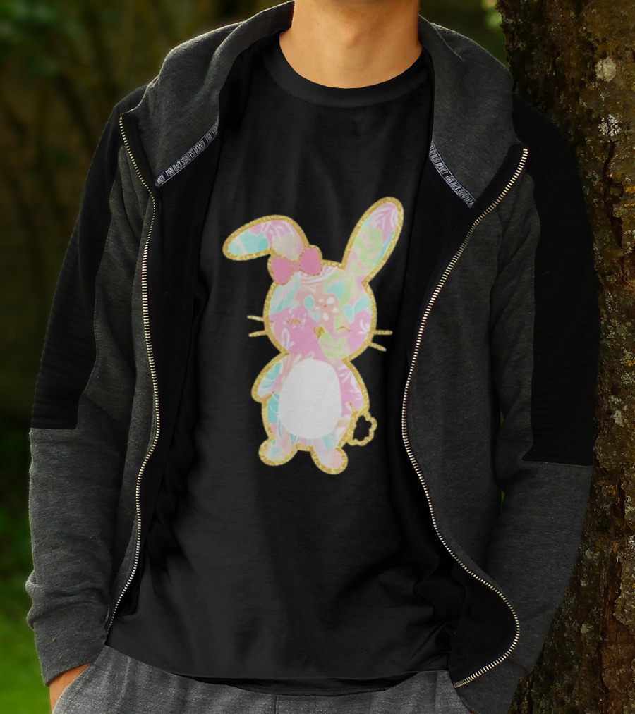 Palm Beach Pastel Preppy Bunny Easter Aesthetic T-Shirt