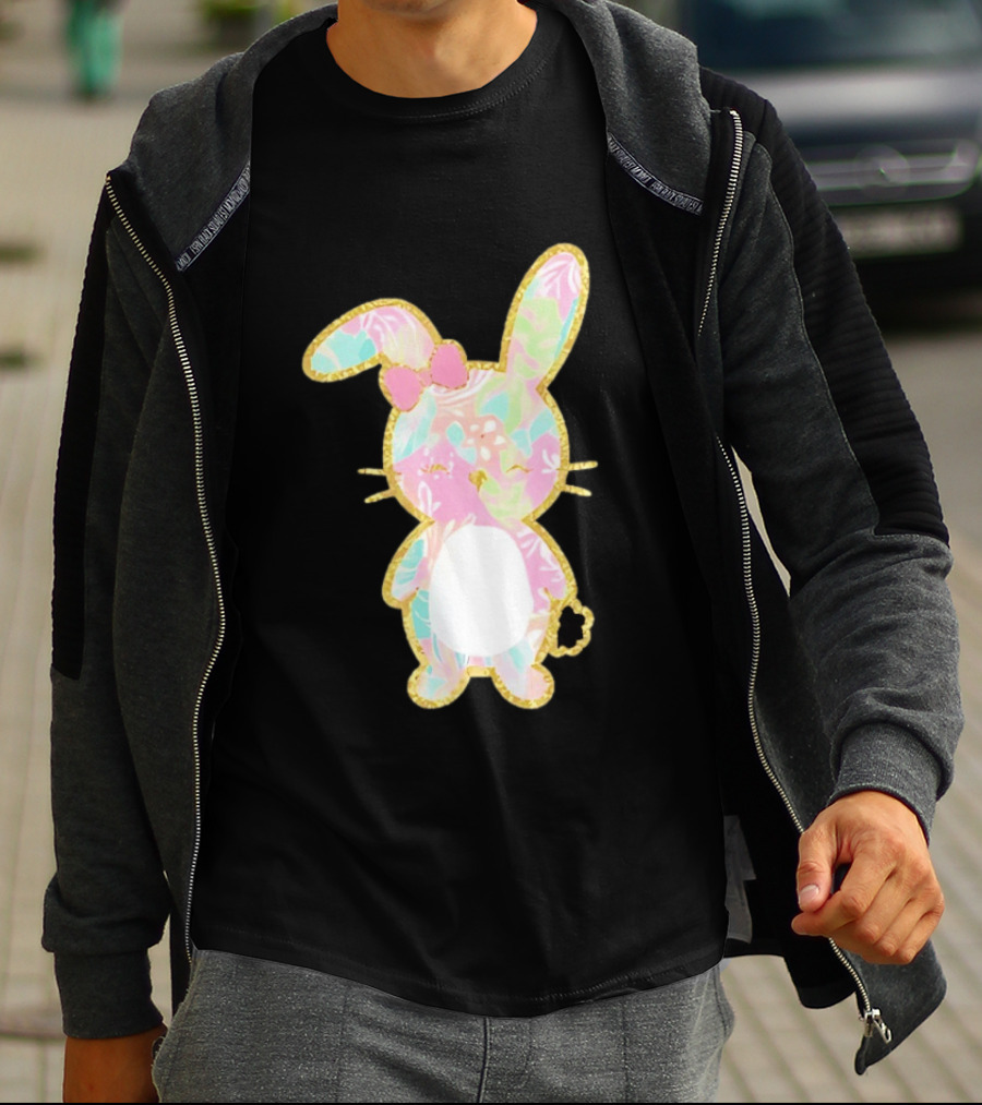 Palm Beach Pastel Preppy Bunny Easter Aesthetic T-Shirt