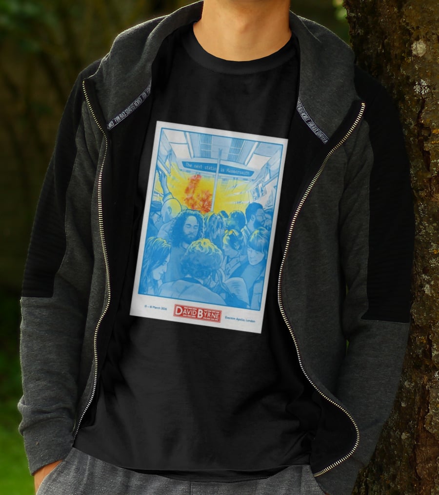 David Byrne Eventim Apollo London March 15 16 2026 Hammersmith Subway T-Shirt