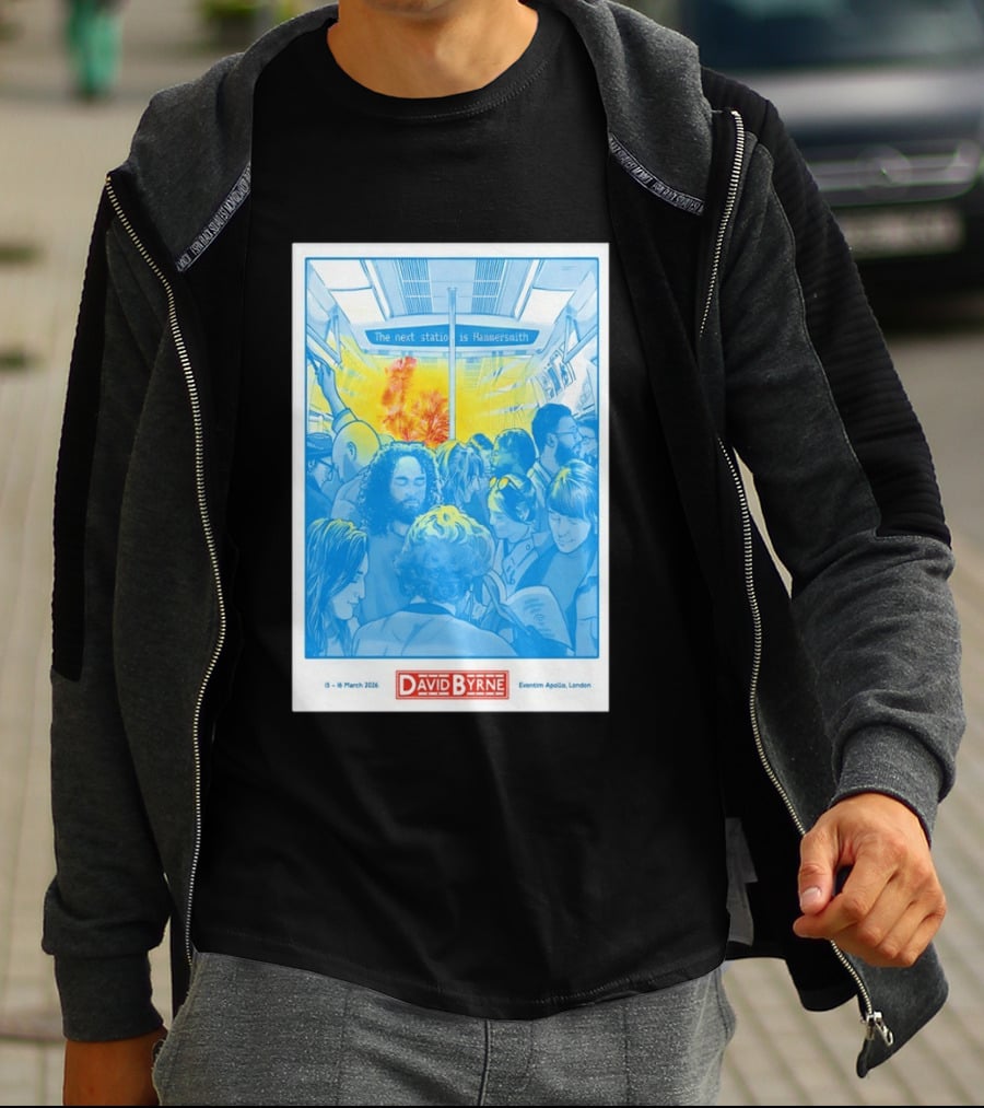 David Byrne Eventim Apollo London March 15 16 2026 Hammersmith Subway T-Shirt