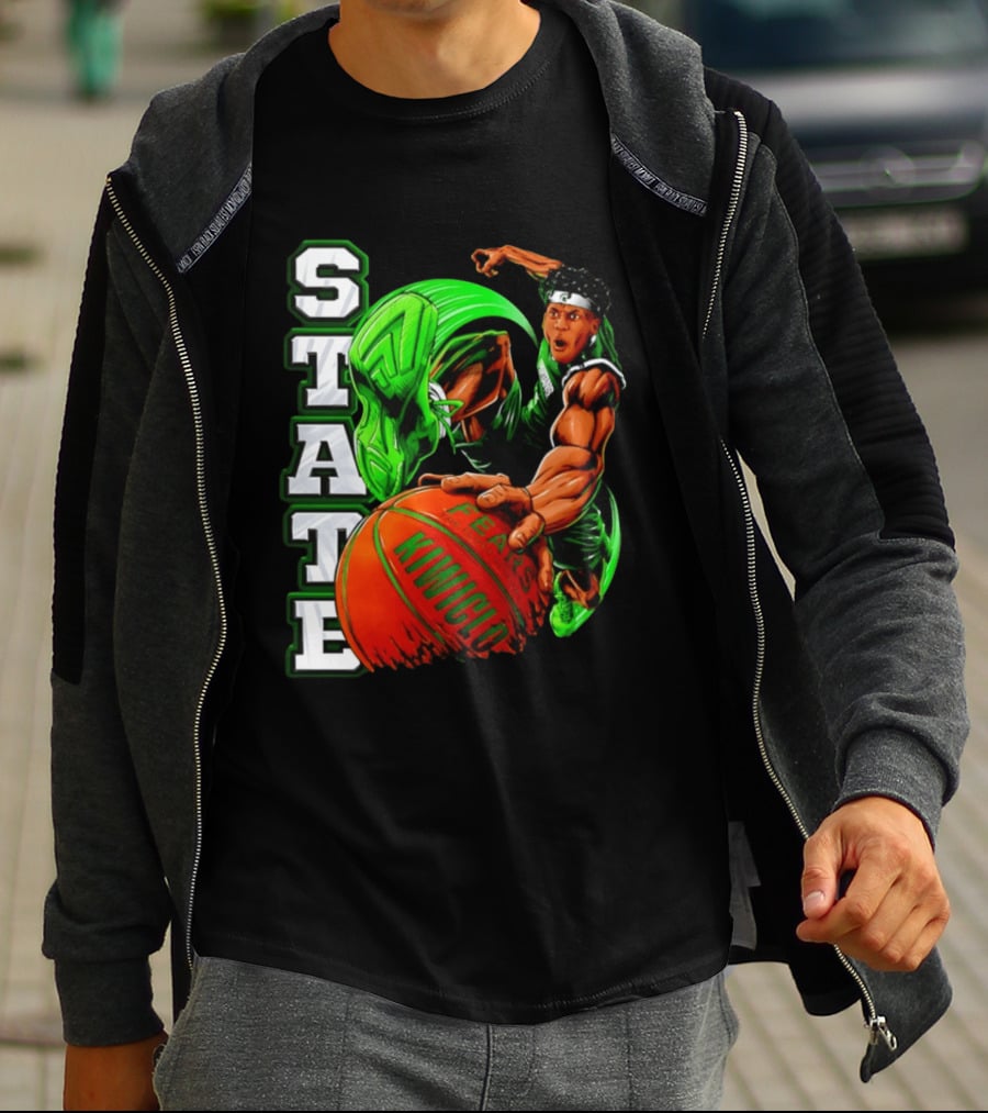 STATE Jeremy Fears Jr The Floor General Michigan Spartans Kiwicho T-Shirt