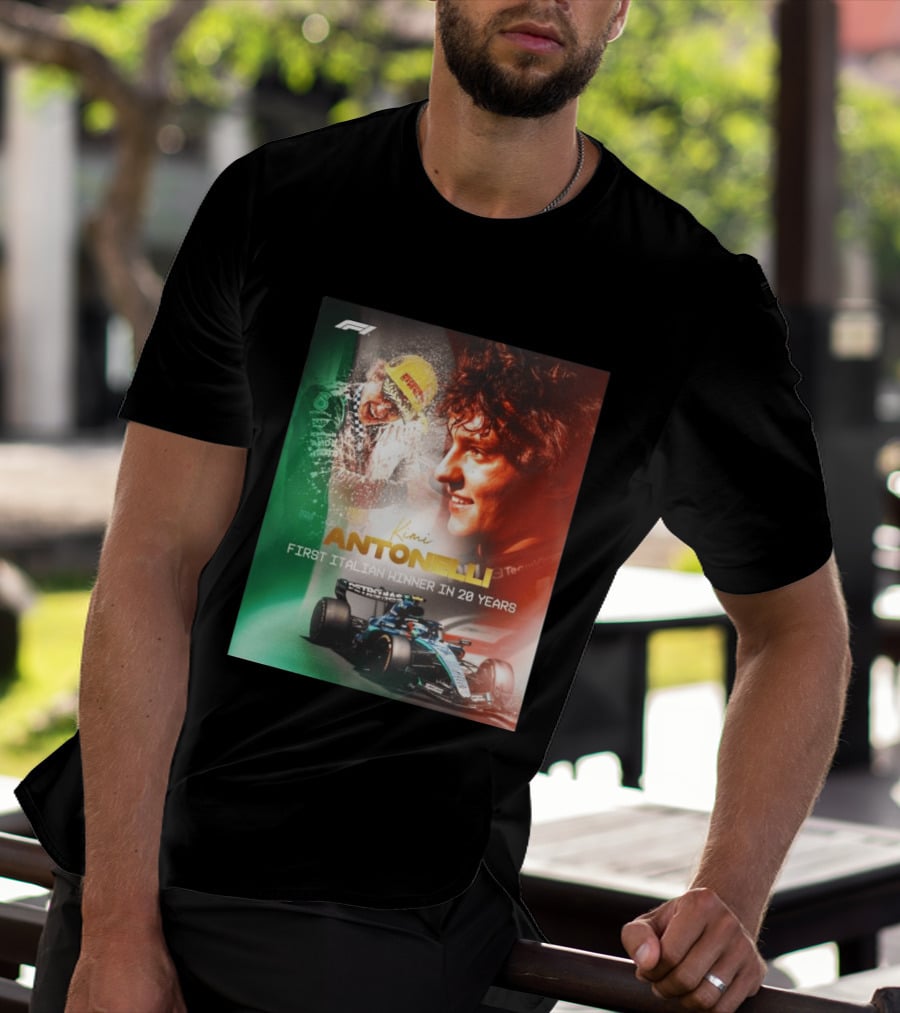 F1 Kimi Antonelli First Italian Winner In 20 Years T-Shirt