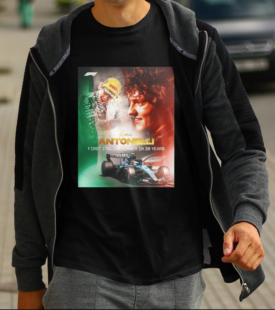 F1 Kimi Antonelli First Italian Winner In 20 Years T-Shirt