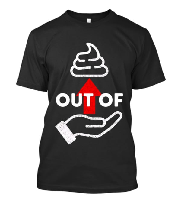Poop Emoji Hand Gesture Out Of Luck Up Arrow T-Shirt