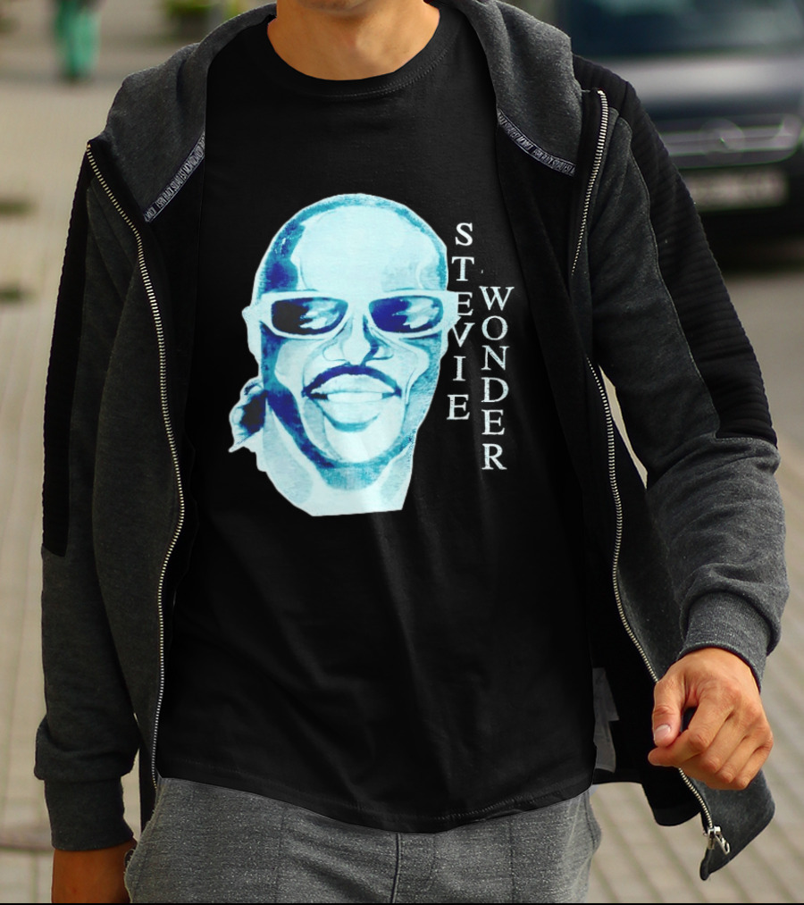 Stevie Wonder Signed Sealed Delivered Blue T-Shirt