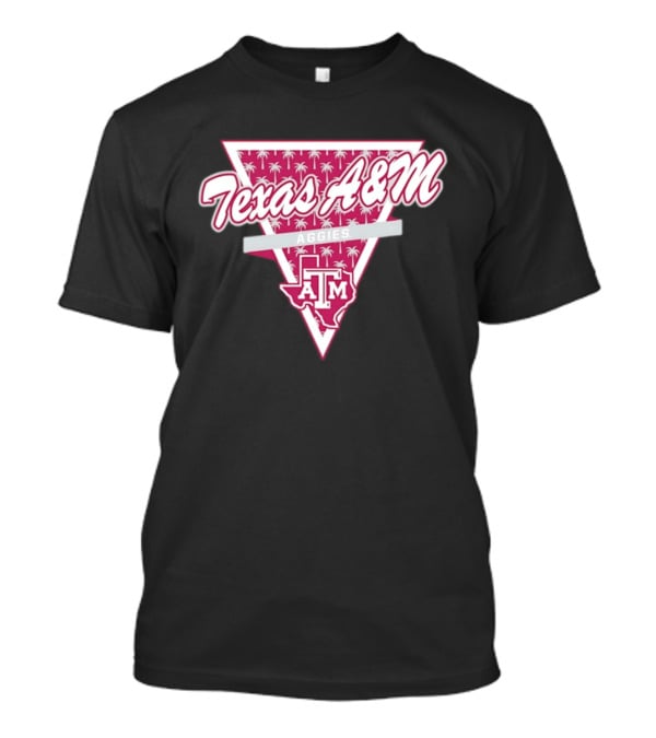 Texas A&M Aggies Football Palm Tree Triangle T-Shirt