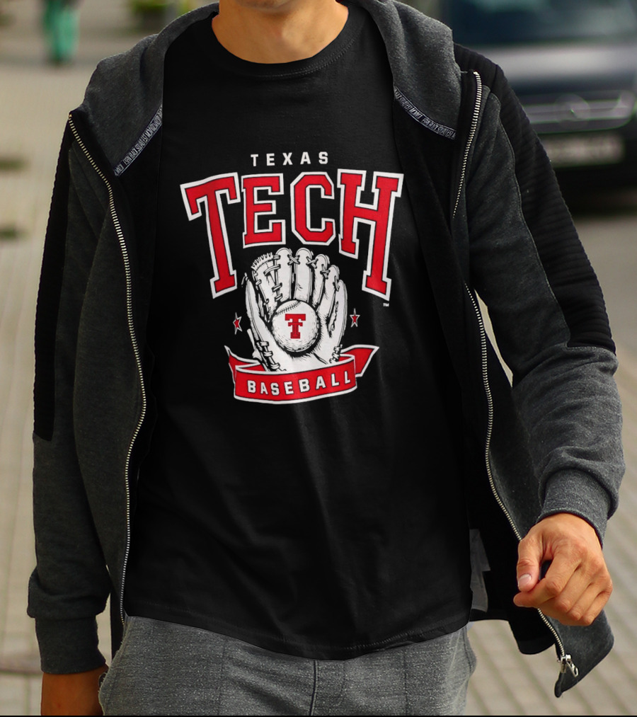 Texas Tech Baseball Glove Red Raiders T-Shirt