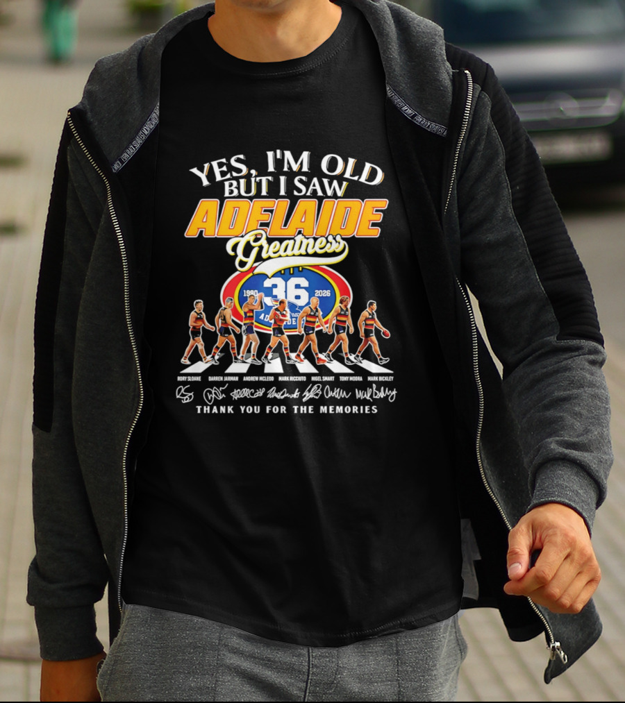 Yes I'm Old But I Saw Adelaide 36ers Greatness Thank You For The Memories Abbey Road T-Shirt