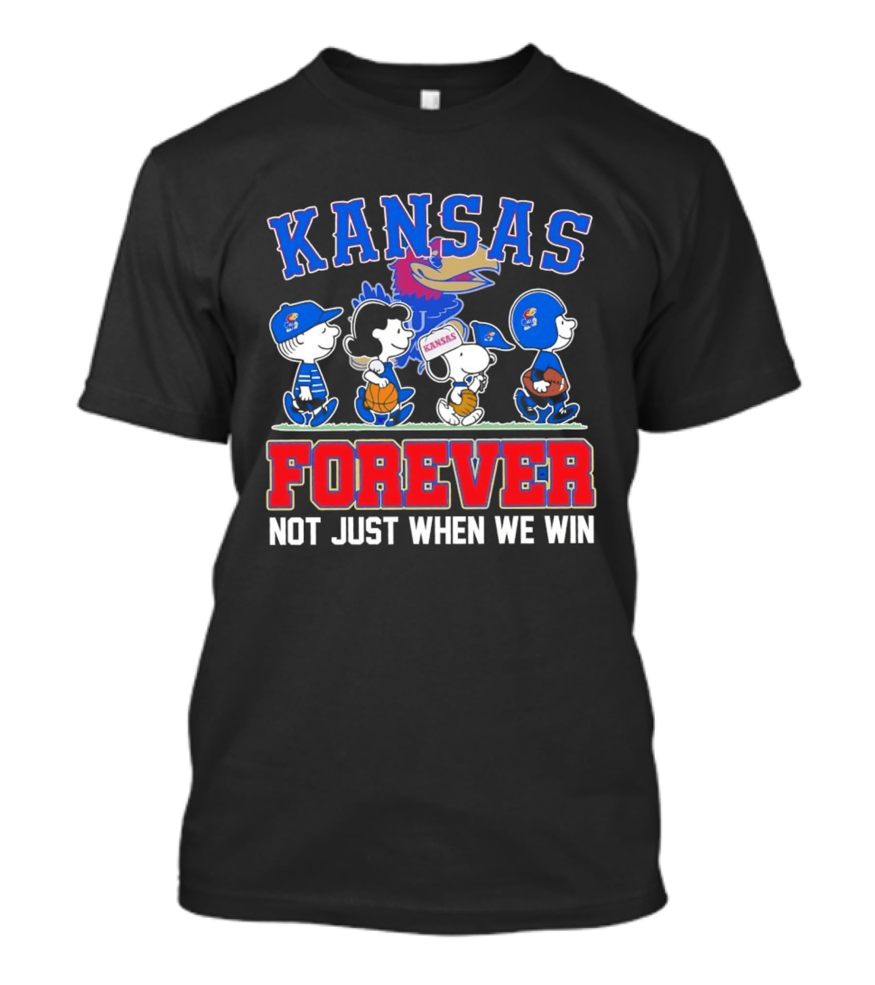 Kansas Jayhawks X Peanuts Abbey Road Forever Not Just When We Win T-Shirt