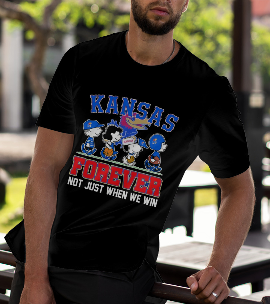 Kansas Jayhawks X Peanuts Abbey Road Forever Not Just When We Win T-Shirt