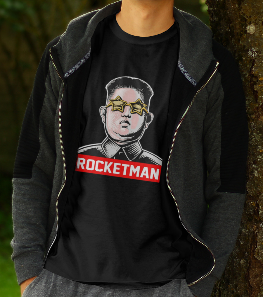 Kim Jong Un Star Glasses Rocketman T-Shirt