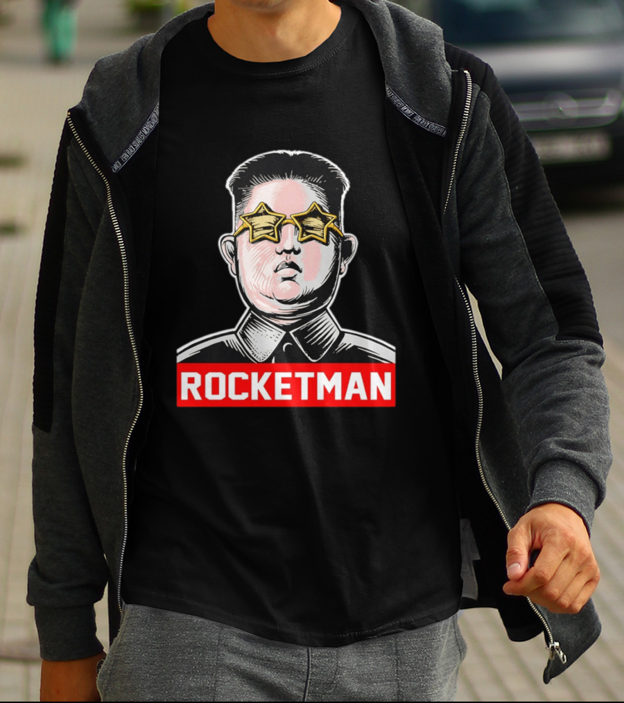 Kim Jong Un Star Glasses Rocketman T-Shirt